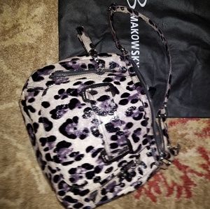 B. Makowsky snow leopard print handbag